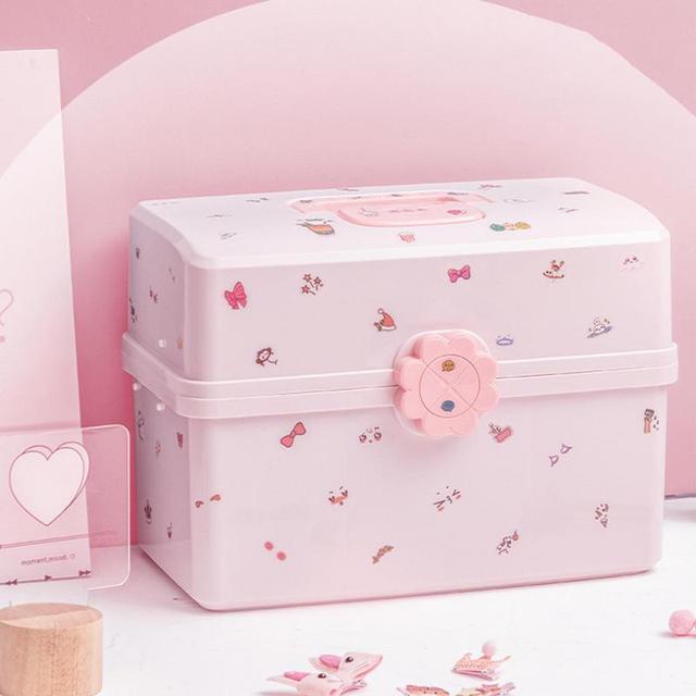 Hair Accessories Storage Box Portable Pink Hair Accessory Jewelry Box For  Girls Travel Storage Organizer For Hairband Ties Clips - AliExpress